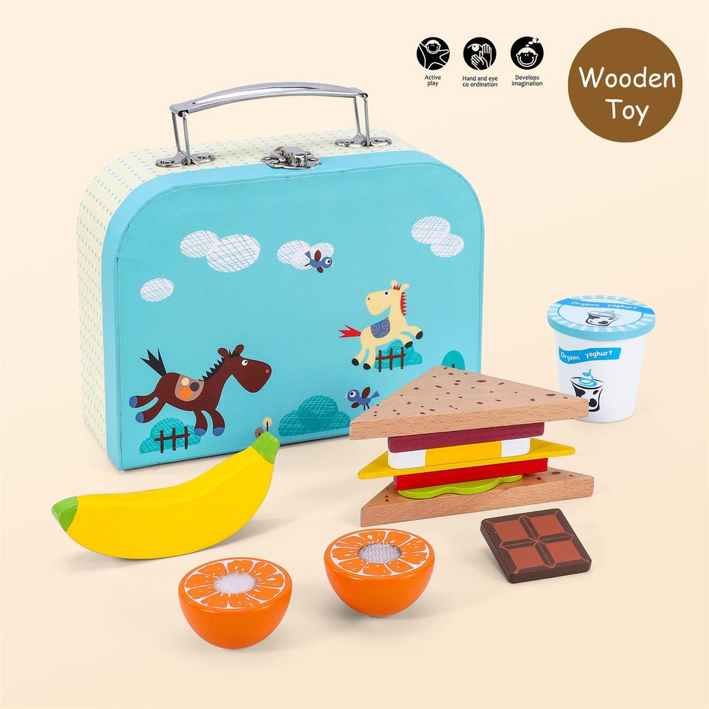 SOKA Wooden Lunchbox Set: Fun, Educational Play for Imaginative Kids!