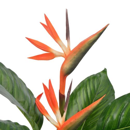 Vibrant 100cm Strelitzia Artificial Plant with Stylish Red Pot