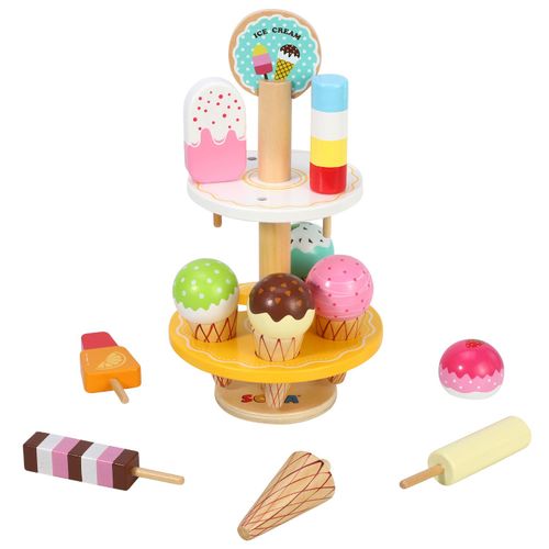 SOKA Ice Cream Stand Play Set - 10-Piece Delightful Treats for Kids!