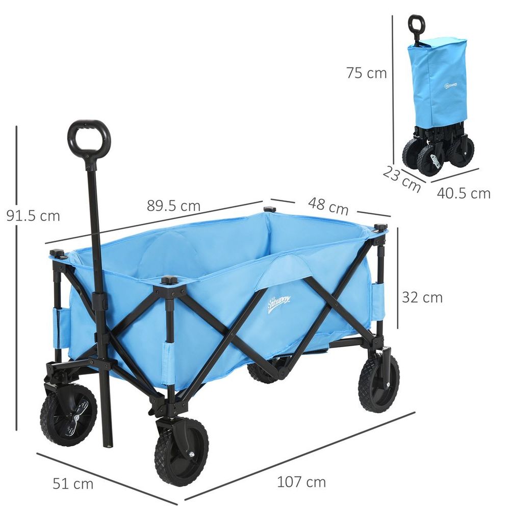 Versatile Pull Along Folding Cargo Wagon - Perfect for Beach & Garden Adventures!