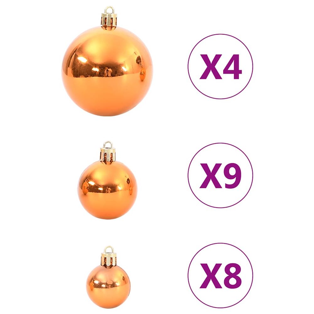 VidaXL 98-Piece Copper Christmas Baubles Set - Festive Decorations Galore!