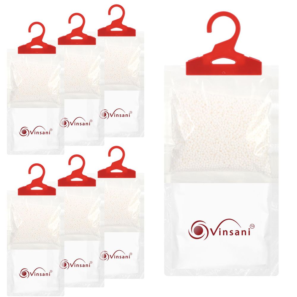 VINSANI 6PC Hydrophilic Hanging Dehumidifier Bags - Moisture Away!