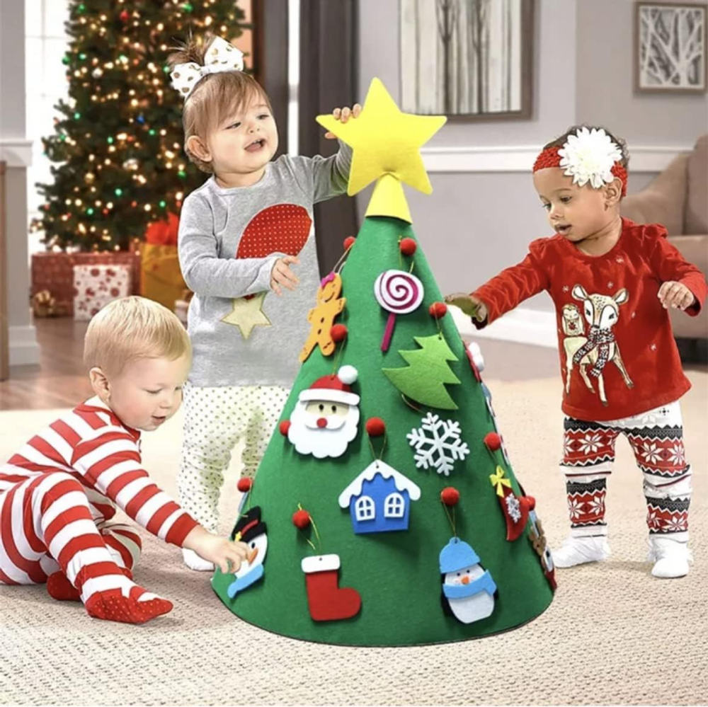 Interactive DIY Felt Christmas Tree 2024: Create & Decorate Fun for Kids!