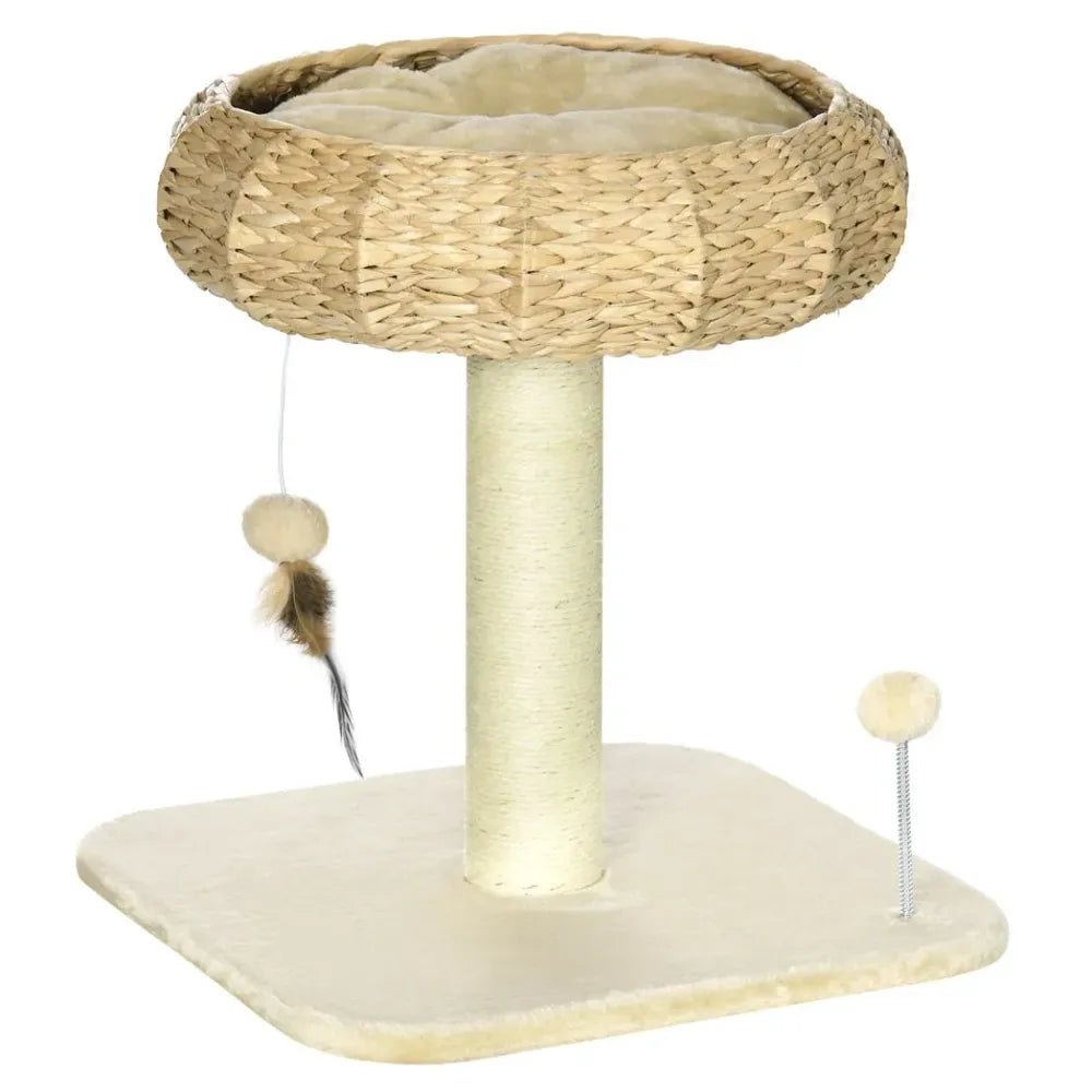 Deluxe 51cm Cat Tree with Cozy Bed, Toy Ball & Durable Scratching Post