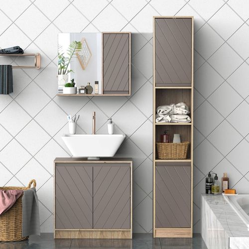 Smart Space-Saving Wall-Mounted Bathroom Cabinet & Mirror Shelf - Chic Storage!