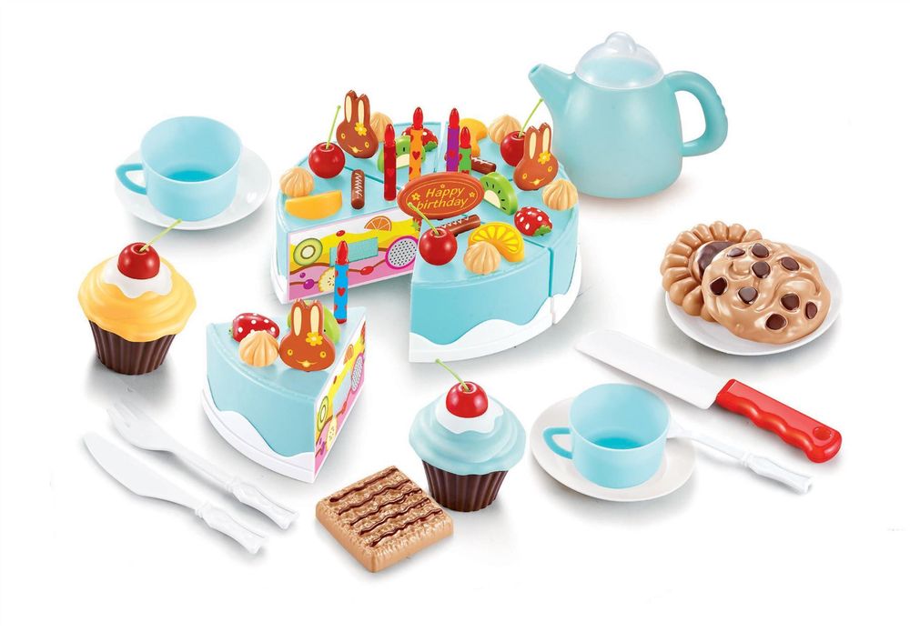 SOKA 54pc Imaginative Birthday Cake Dessert Set - Perfect for Kids' Tea Parties!