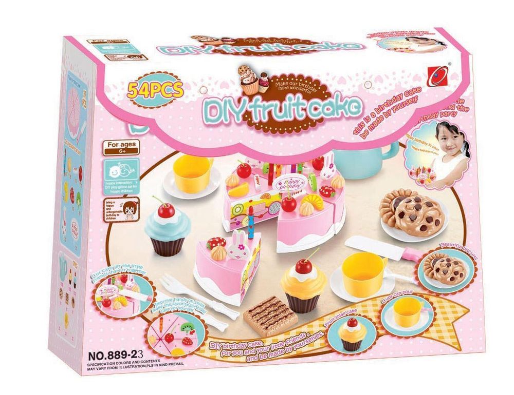 SOKA 54pc Imaginative Birthday Cake Dessert Set - Perfect for Kids' Tea Parties!