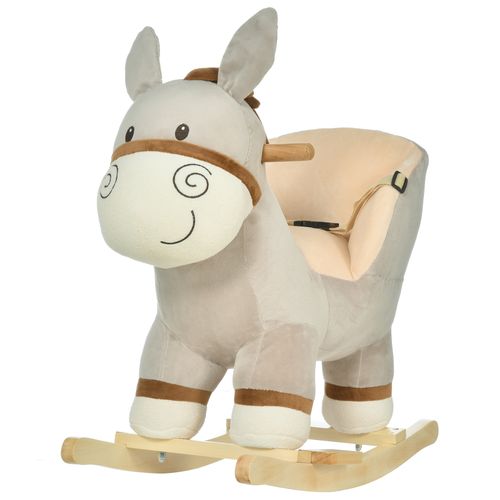 Plush Rocking Donkey Ride-On with Sounds & Safety Features for Kids