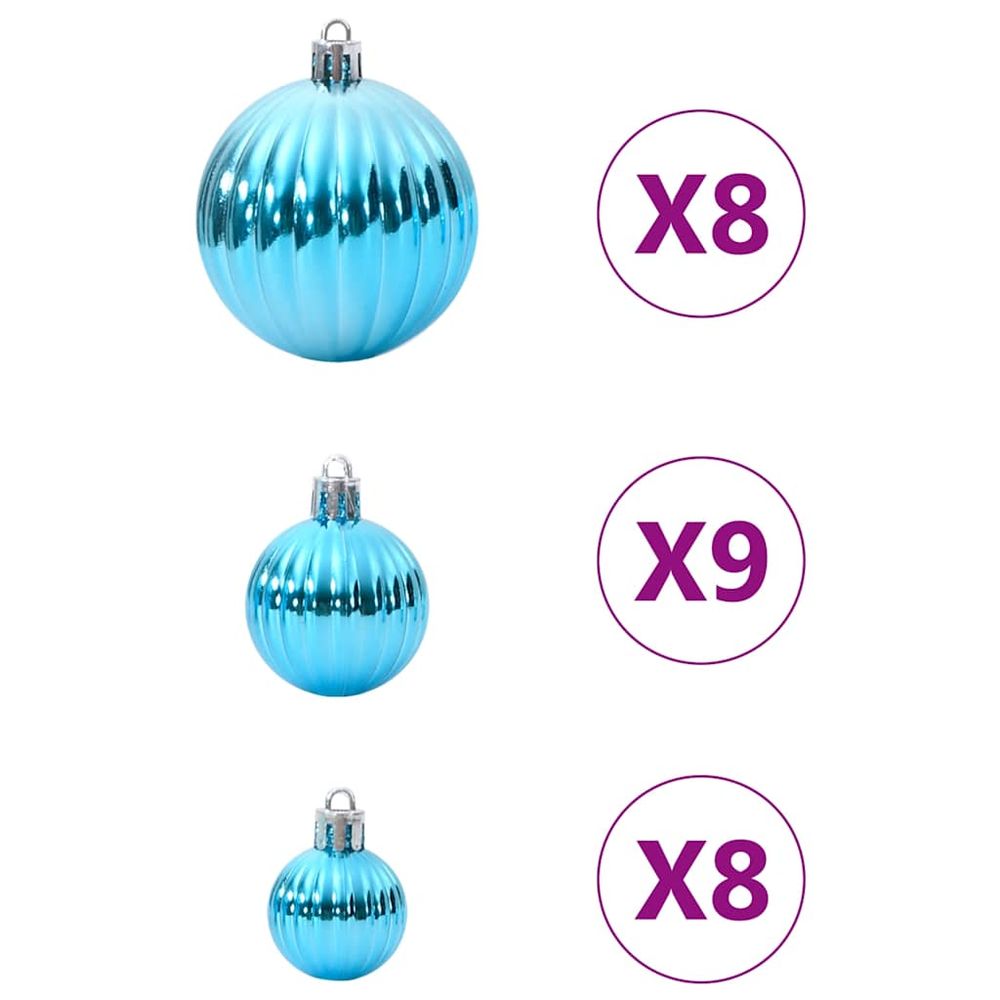 vidaXL 100-Piece Turquoise Christmas Bauble Set ? Festive Decor for All!