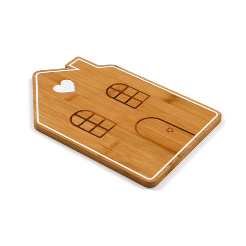 Charming Bamboo House-Shaped Serving Tray – Perfect for Food & Treats!