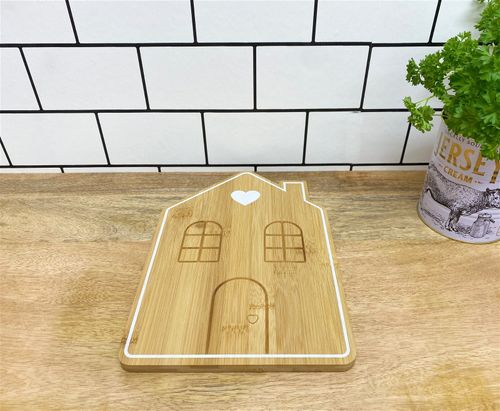 Charming Bamboo House-Shaped Serving Tray – Perfect for Food & Treats!