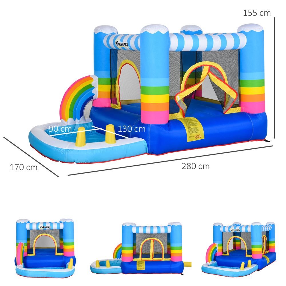 Deluxe Kids Bouncy Castle with Pool - Fun Trampoline Combo for Ages 3-8!