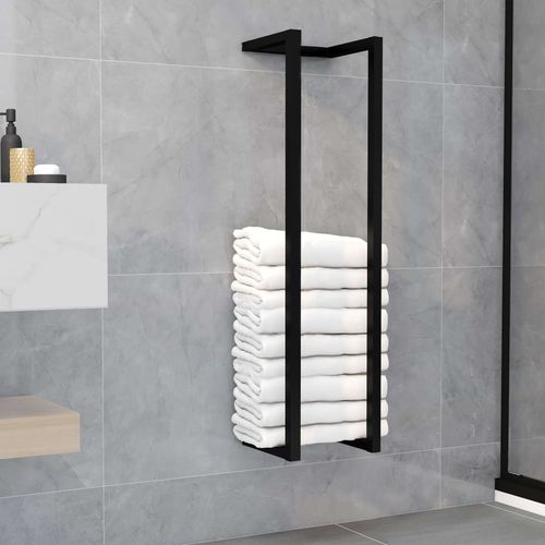 vidaXL Stylish White Steel Towel Rack - Sleek & Space-Saving Design