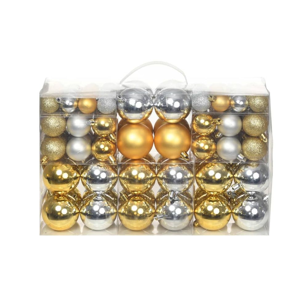 vidaXL 100-Pc Brown Christmas Baubles Set - Festive Decor for Your Tree!