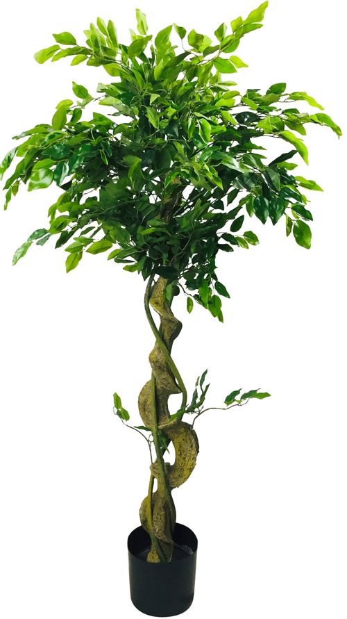 Realistic 137cm Artificial Ficus Tree with Twisted Trunk & Adjustable Leaves