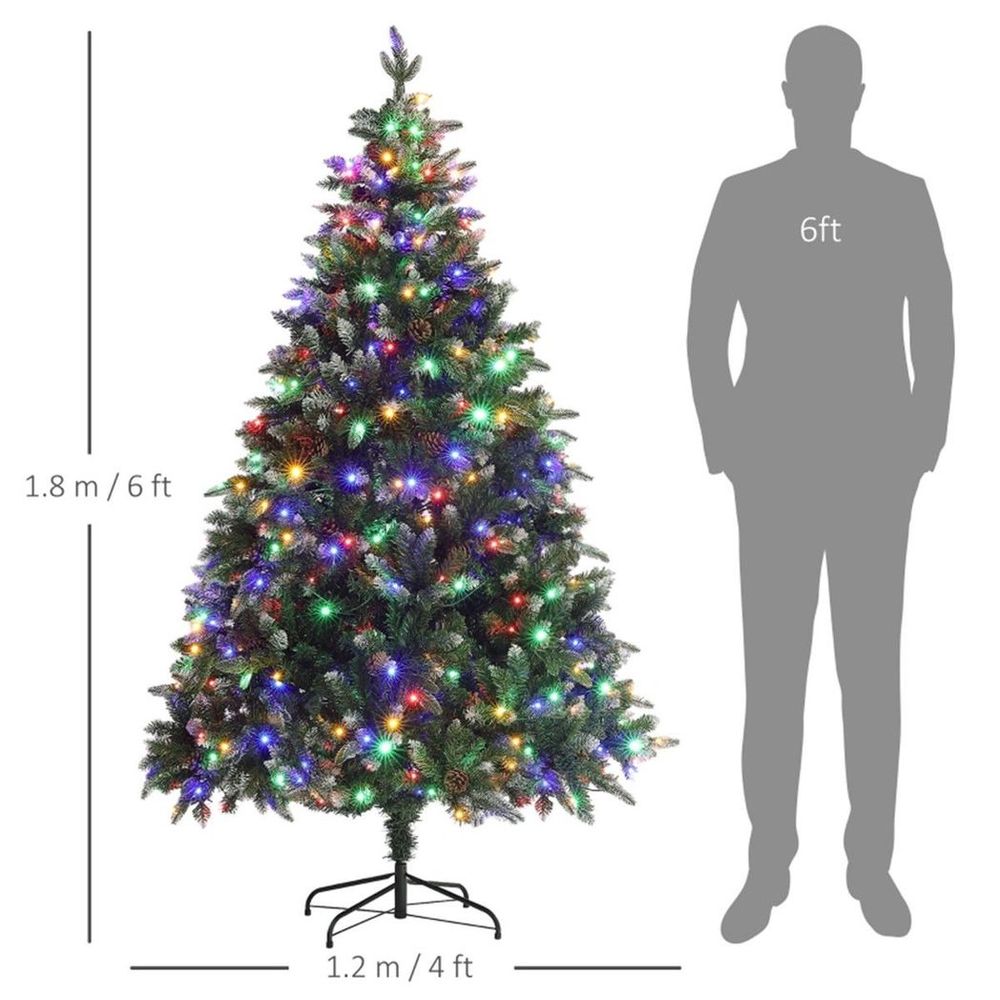 Festive 6ft LED Christmas Tree with 11 Modes & Realistic Design