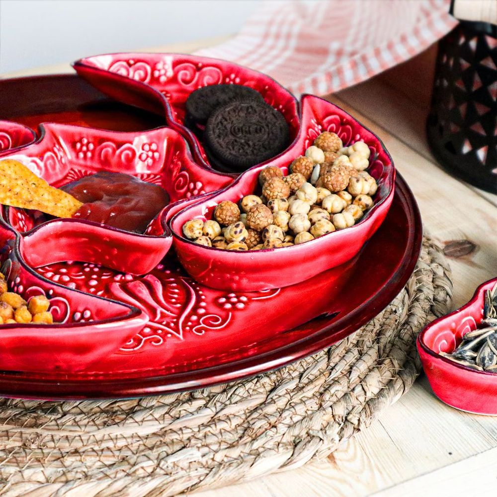 Versatile 8-in-1 Handmade Ceramic Bowls Set - Perfect for Snacks & Sharing