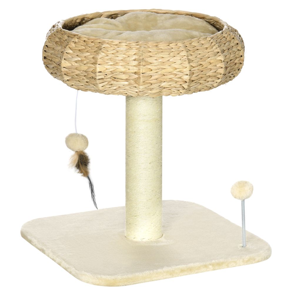 Deluxe 51cm Cat Tree with Cozy Bed, Toy Ball & Durable Scratching Post