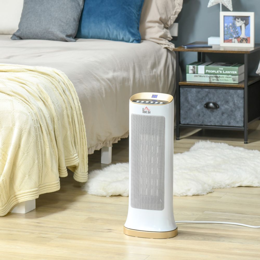 Cozy Comfort: 45? Oscillating Ceramic Space Heater with Remote Control