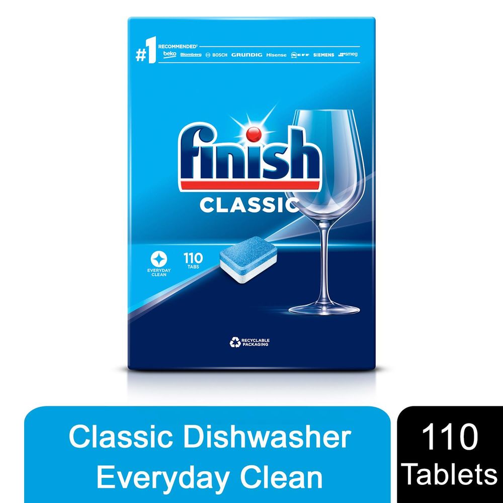 Finish Classic Every-Day Clean Mega Pack - 110 Powerful Dishwasher Tablets