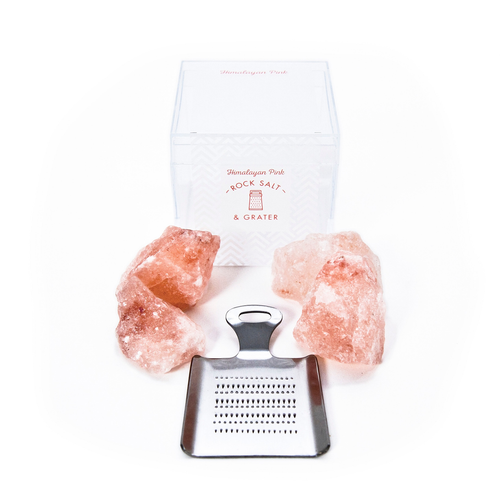 Himalayan Rock Salt Gift Set with Mini Grater - Pure, Healthy, Unique!