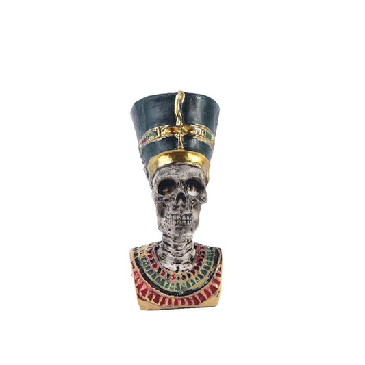 Cleopatra Skull Statue: Ancient Egyptian Decor for Halloween Collectors