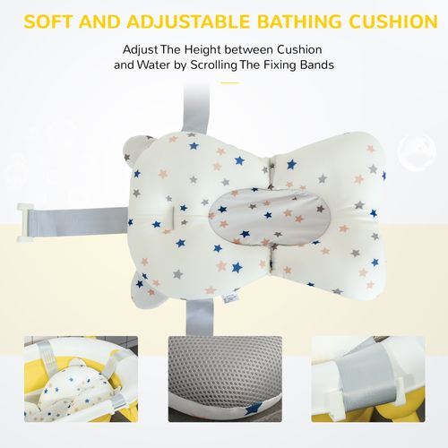 SafeSnuggle Foldable Baby Bath Tub with Temperature-Sensitive Plug