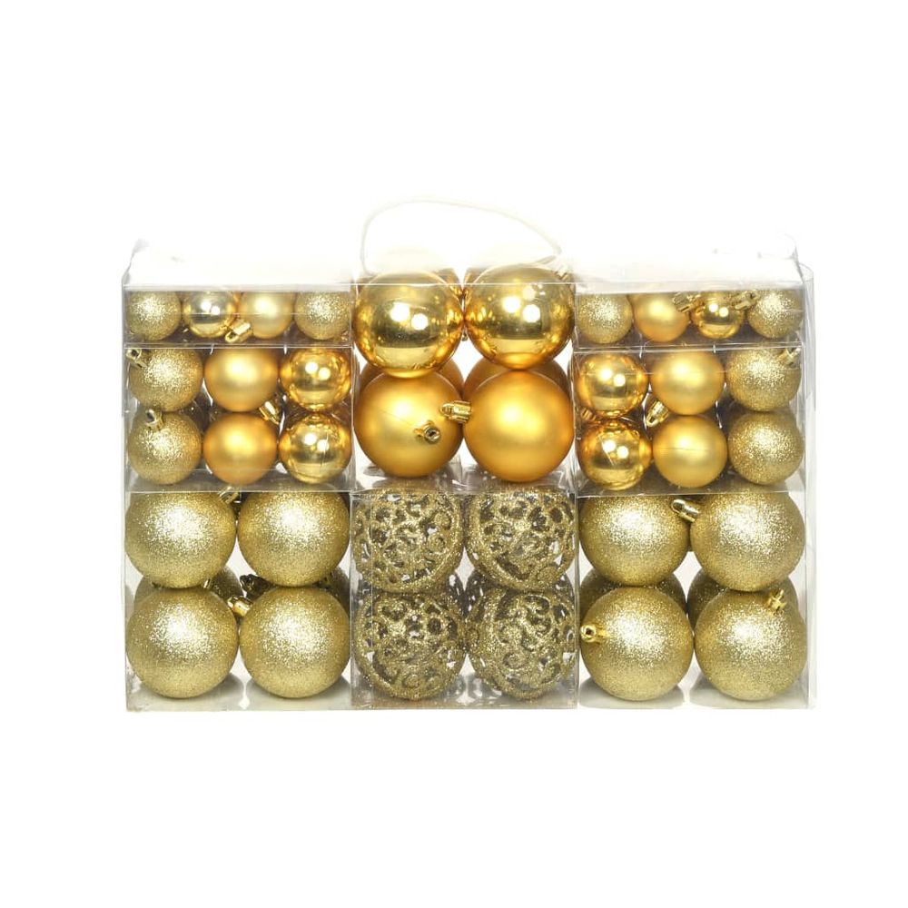 vidaXL 100-Pc Brown Christmas Baubles Set - Festive Decor for Your Tree!