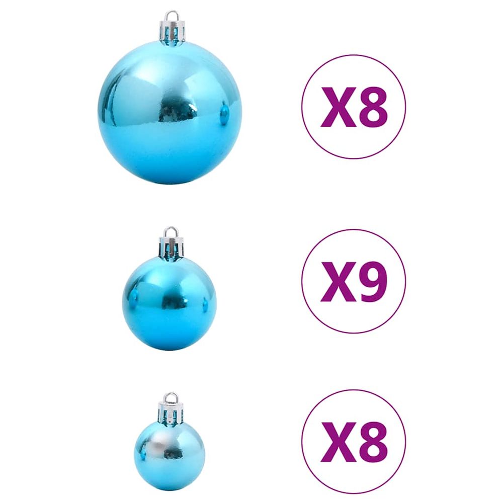 vidaXL 100-Piece Turquoise Christmas Bauble Set ? Festive Decor for All!