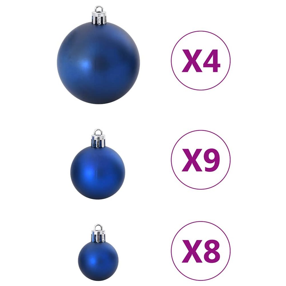 vidaXL 98-Piece Blue Christmas Bauble Set - Festive Variety for Holiday Cheer!