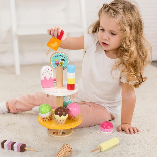 SOKA Ice Cream Stand Play Set - 10-Piece Delightful Treats for Kids!