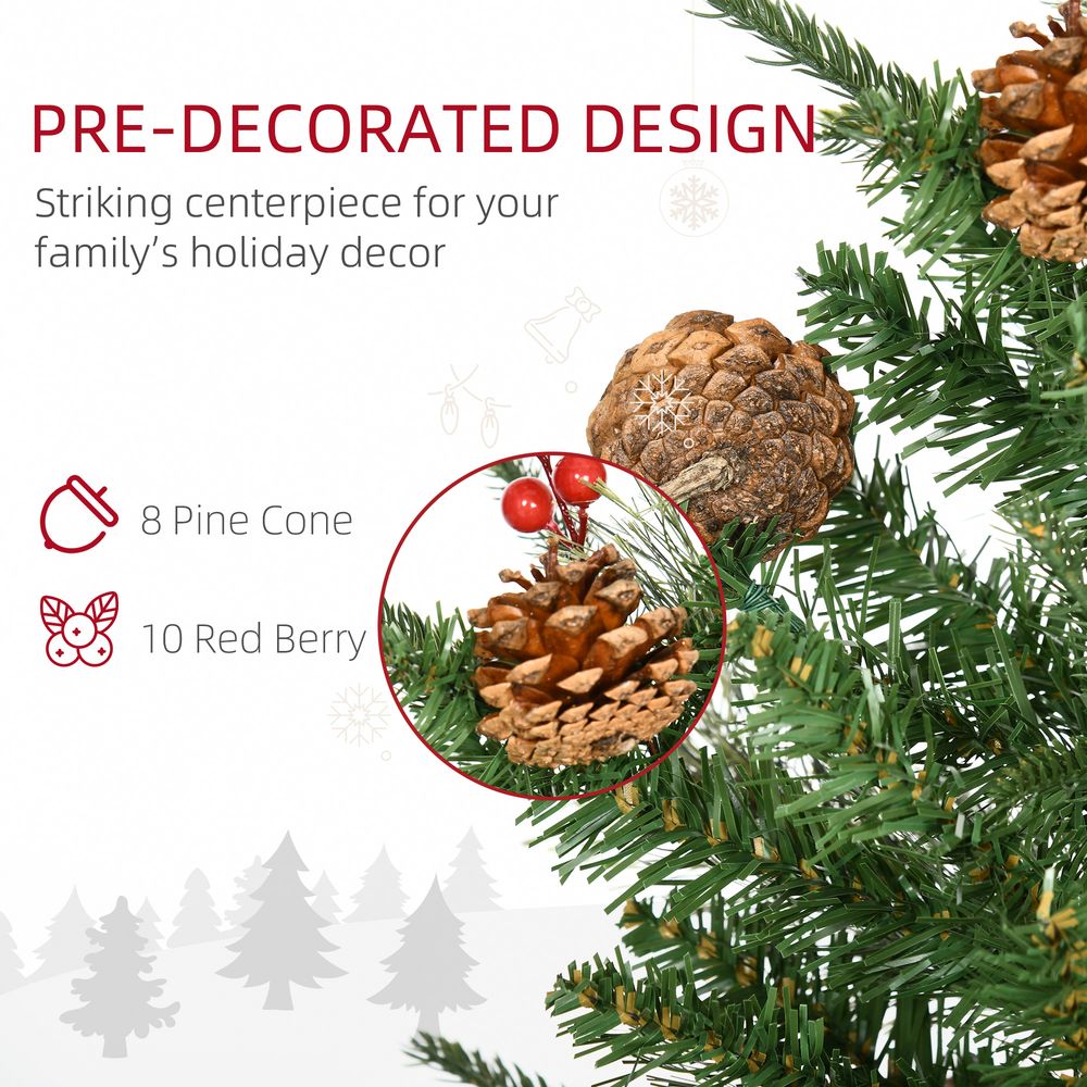 Festive Duo: 3FT HOMCOM Mini Artificial Christmas Trees for Any Space